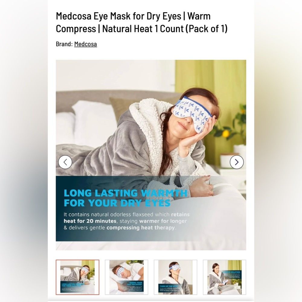 🤩 Medcosa Moist Heated Eye Mask - Picture 8 of 11